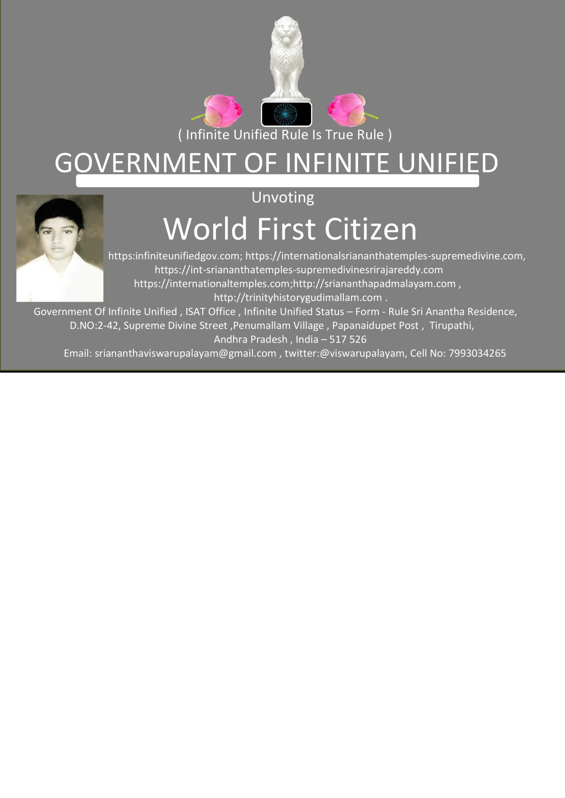 world first citizen sacred letter 2026 1 page 001